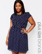 Koko Plus Skater Dress In Polka Dot