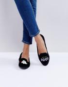 Asos Lairy Halloween Ghost Ballet Flats - Black