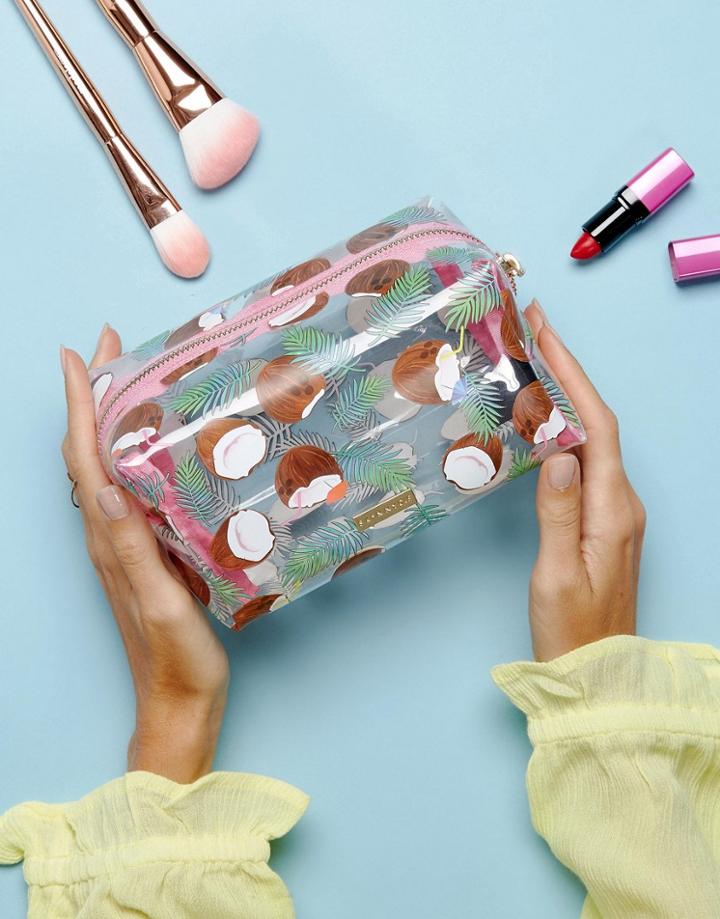 Skinnydip Coconut Print Makeup Bag - Multi
