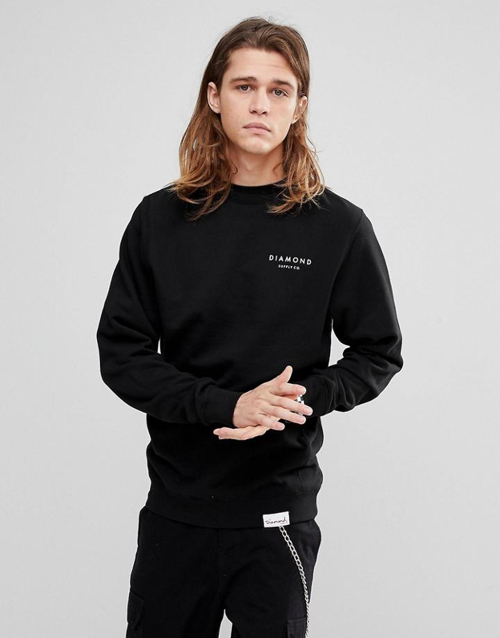 Diamond Supply Sweatshirt With Small Logo - Black