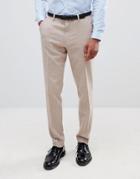 Asos Design Wedding Skinny Suit Pants In Dusky Pink Herringbone - Pink