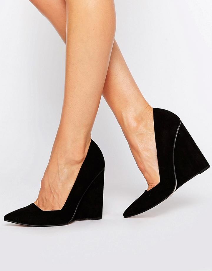 Asos Pulse Pointed Wedges - Black