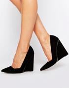 Asos Pulse Pointed Wedges - Black