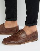 Silver Street Woven Lace Up Shoes In Brown - Brown