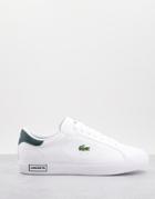 Lacoste Powercourt 0721 Sneakers In White Green