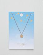 Orelia Leo Constellation Disc Pendant - Gold