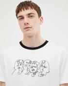 Pretty Green X The Beatles Embroidered T-shirt In White - White