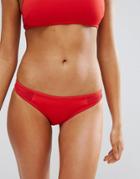 Stella Mccartney Neoprene Mesh Bikini Bottom - Red