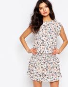 Y.a.s Flower Layer Dress - White