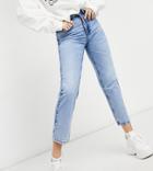Reclaimed Vintage Inspired The 90s Clean Straight Jean In Mid Blue Sustainable Wash-blues