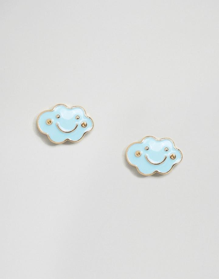 Limited Edition Mini Cloud Stud Earrings - Blue