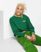 Kickers Core Logo Embroidered Ringer Sweatshirt In Green