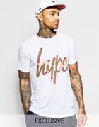 Hype T-shirt With Camo Script - White