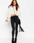 Asos High Waisted Fluffy Super Soft Leggings - Gray