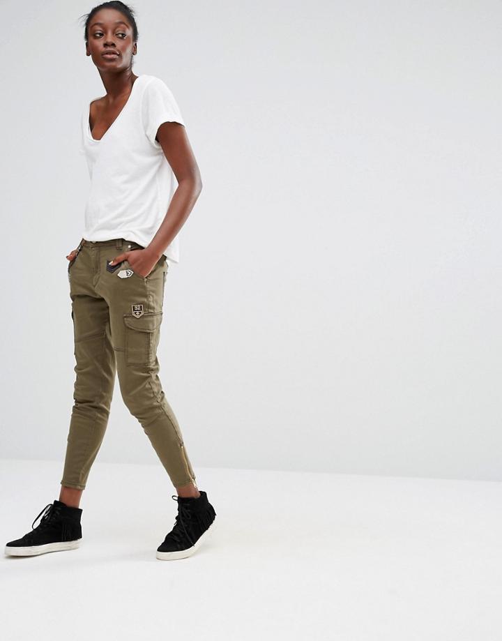 Only Ankle Grazer Cargo Trousers - Green