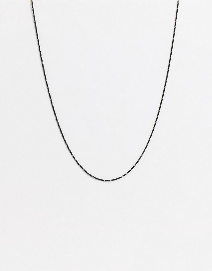Asos Design Skinny Sunglasses Chain With Metal Cord In Black