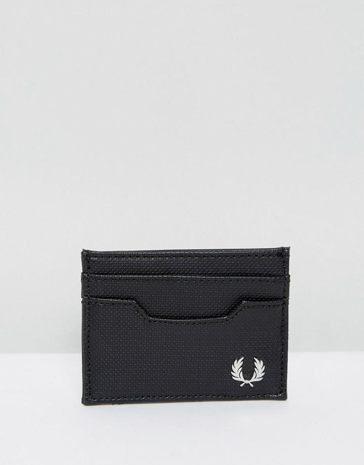 Fred Perry Card Holder In Pique Black - Black