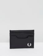 Fred Perry Card Holder In Pique Black - Black