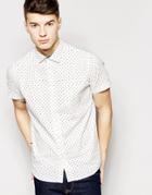 Brave Soul Short Sleeve Shirt In Spot - White