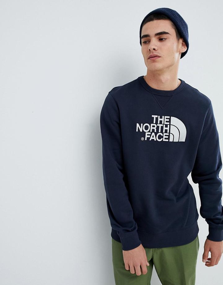 The North Face Drew Peak Crew Neck Sweat In Navy - Navy
