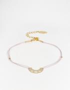 Orelia Geometric Cut Out Bracelet - Pale Gold