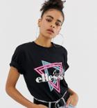 Ellesse Relaxed T-shirt With Triangle Front Logo - Black