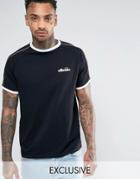Ellesse T-shirt With Gold Piping - Black