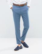 Asos Skinny Suit Pants In Airforce Blue - Blue