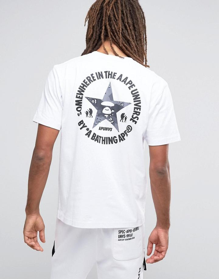Aape By Bathing Ape T-shirt With Back Print - White
