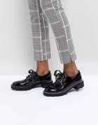 Pull & Bear Lace Up Chunky Brogue - Black