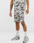 Puma Wild Pack Shorts In Camo Print - Gray