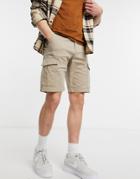 Jack & Jones Intelligence Cargo Shorts In Beige-neutral