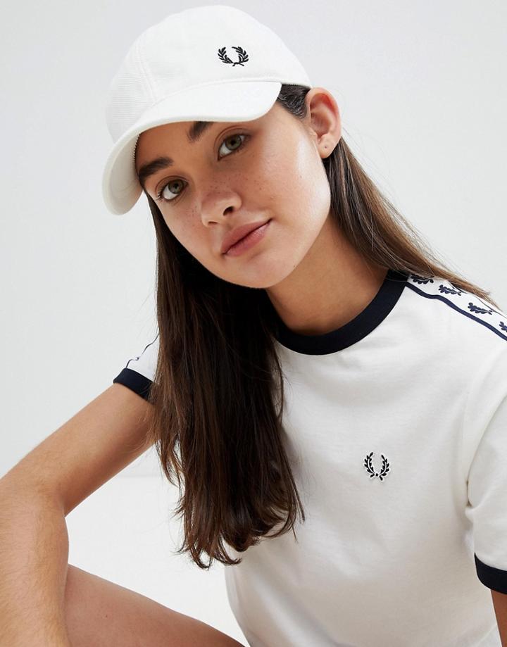 Fred Perry Wreath Logo Cap - White