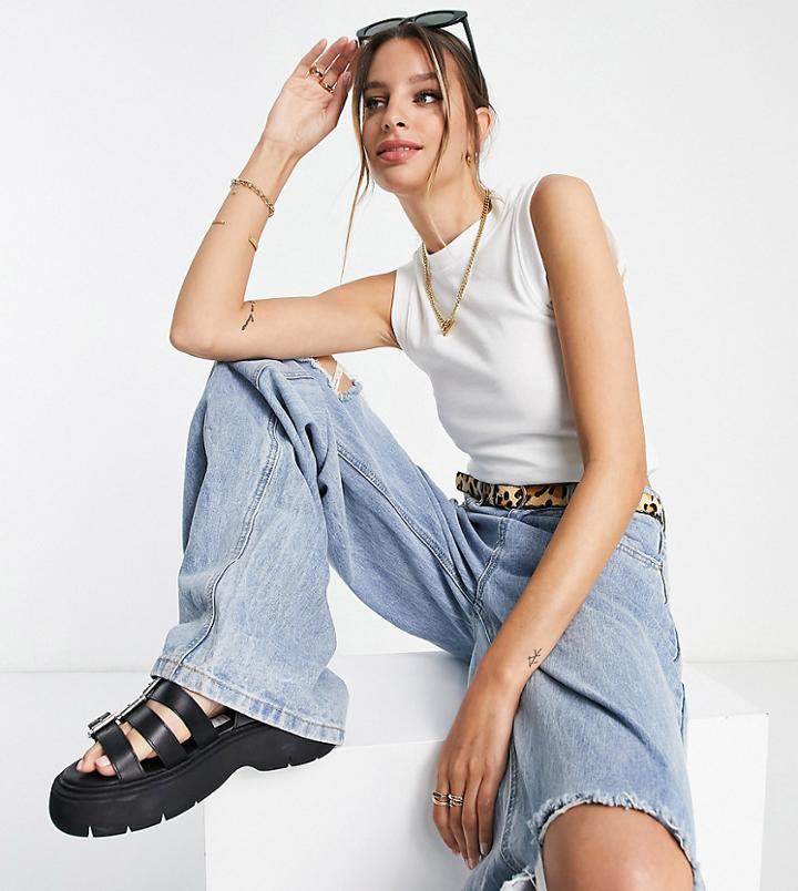 Topshop Tall Tank In White