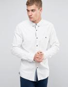 Esprit Cotton Shirt With Fleck In Regular Fit - White