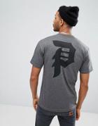 Primitive Skateboarding T-shirt With Back Logo In Gray - Gray
