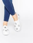 Asos Did Good Star Flatform Sneakers - White