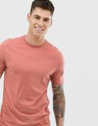 River Island Slim T-shirt In Camel-tan