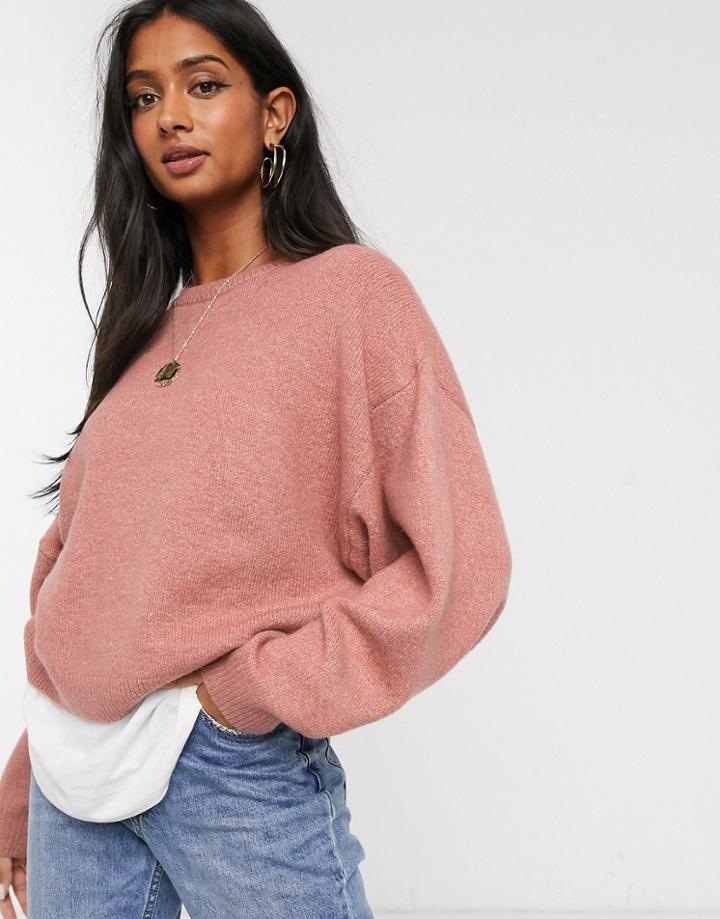 Micha Lounge Sweater With Balloon Sleeve-pink
