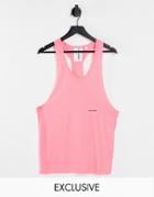 Collusion Unisex Neon Tank In Pink