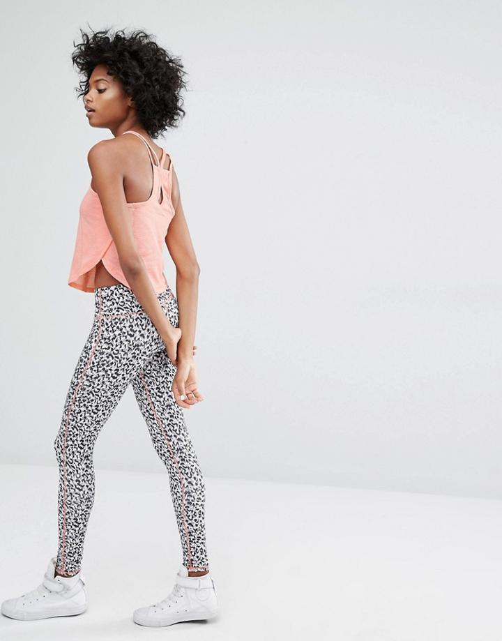 Noisy May Kicks Back Animal Print Leggings - Multi