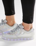 Wize & Ope Pop Silver Light Up Sole Sneakers - Laminated Silver
