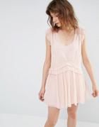 Mango Pretty Layered Mini Dress - Pink