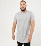 Asos Design Plus Super Longline T-shirt In Gray - Gray