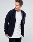 Celio Shawl Knitted Cardigan - Navy