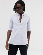 Allsaints Short Sleeve Poplin Shirt In Light Blue - Blue