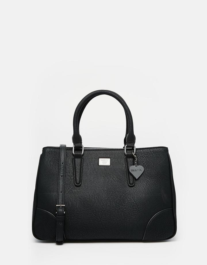 Marc B Brook Tote Bag With Detachable Shoulder Strap - Black