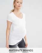 Isabella Oliver Cap Short Sleeve Scoop Top - White