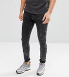 Brooklyn Supply Co Muscle Fit Jeans Acid Wash - Black