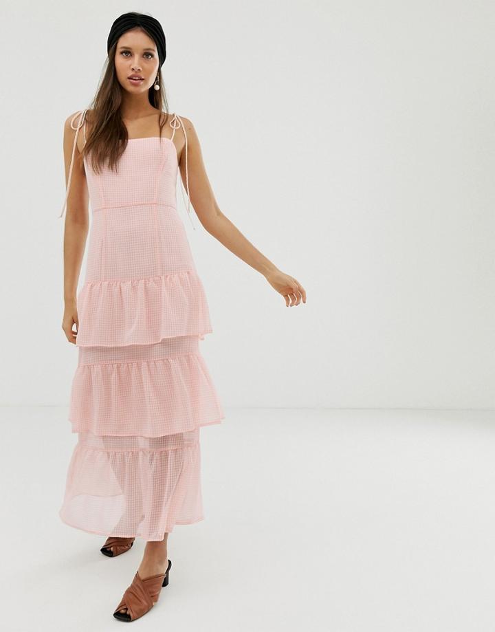 Capulet Quinn Tiered Maxi Dress-pink